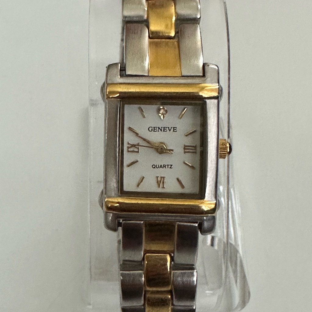 Geneve Womens Watch Nickel Free Gold Silver Tone Vintage